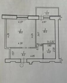 1-комн. новостройки, 45,8 м<sup>2</sup>, поверх 7/10